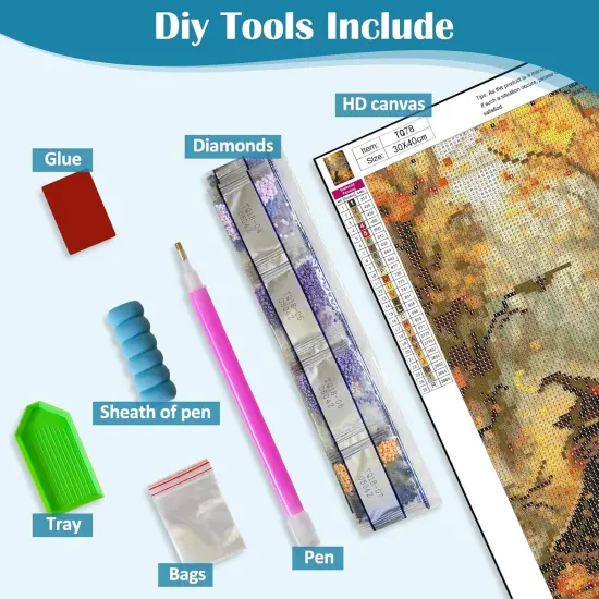 11.8x15.7 Inch - Fall Witch Pumpkin Diamond Painting Kits for Adults {5}