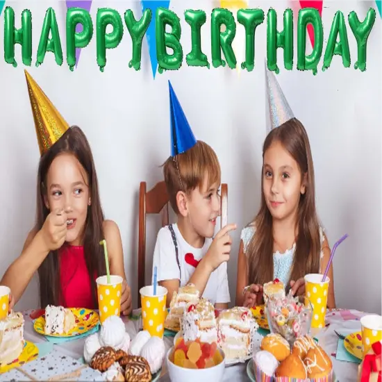 16 Inch Green Aluminum Foil Birthday Balloons {3}