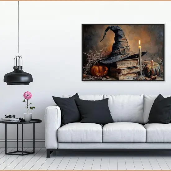 Halloween Diamond Painting kit for Adults Witch Hat Full Drill-12x16inch {3}