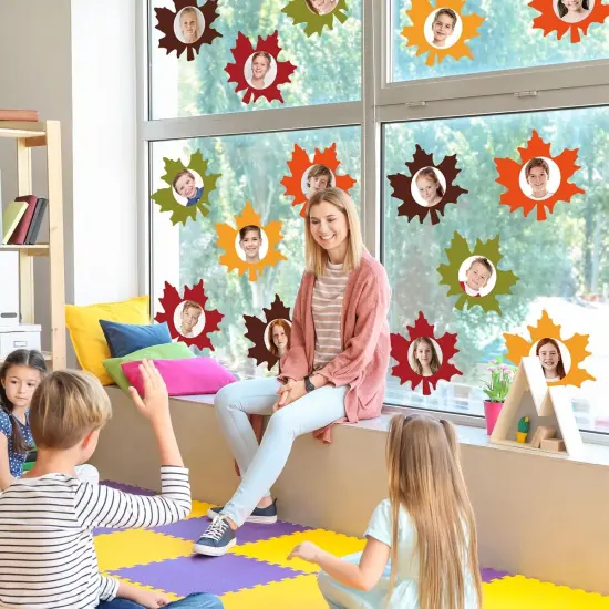 Colorful Autumn Maple Leaf Paper Cut-Outs {5}