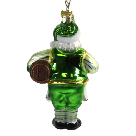 Noble Gems 5.0 Inch Irish Santa With Beer Ornament Tree Ornament , Saint Patrick's DayClover Green {2}