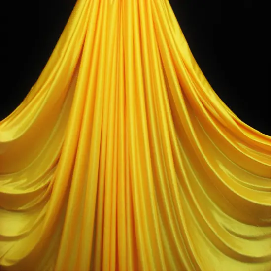 1 Yard Yellow Tricot Polyester Fabric Low Stretch 108&Prime;-120&Prime; Wide {1}