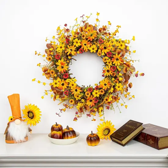 Fall Wreaths for Front Door 22 Inch {2}