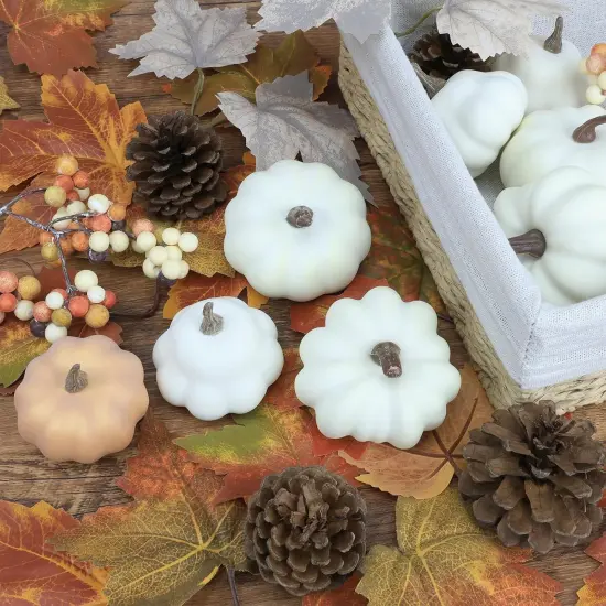 17 PCS Artificial Pumpkins Decorations {2}