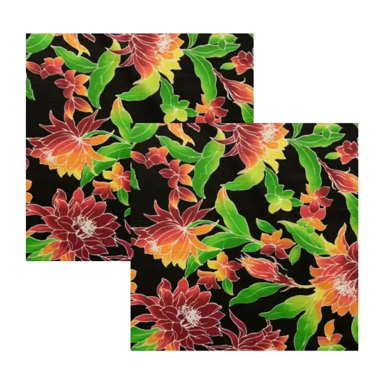 1 Yard Water Lily Floral Poly Cotton Fabric Soft Lightweight for Sewing Crafts 45 inch Width {3}