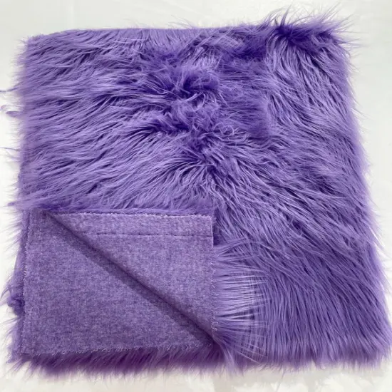 1 Yard Shaggy Vegan Faux Fox Fur Fabric for Crafting Decor and Costumes Lavender {1}