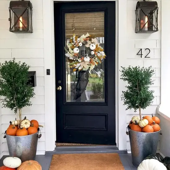 Fall Wreath for Home - 18 Inch {5}