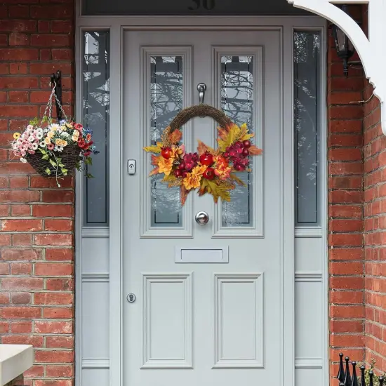 Fall Wreaths for Front Door 20 Inch {4}