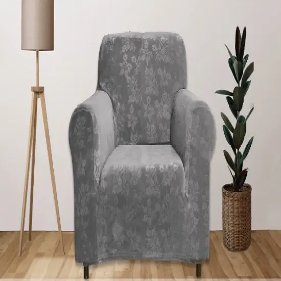 Floral Pattern Velvet Stretch Slipcover - Comes in 3 Sizes & 4 Colors! {7}