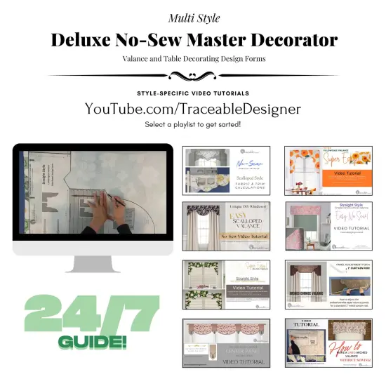 Multi-Style Deluxe No-Sew Master Decorator Valance Kit for Custom Home Decor {3}