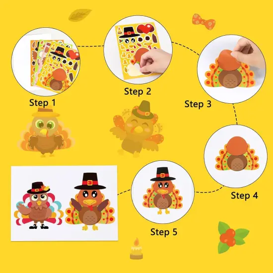 52pcs Thanksgiving Crafts for Kids {4}