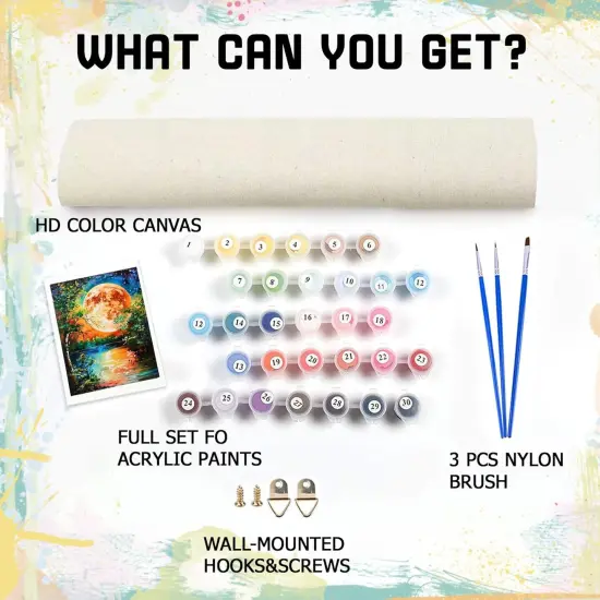 16x20 Inch - Moon Paint by Numbers Kit for Adults Beginners {4}