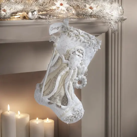 Bucilla Felt Stocking Applique Kit 18" Long-Elegant Christmas {4}