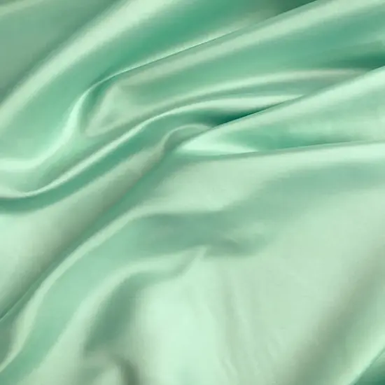 1 Yard Aquamarine Dull Satin 58/59 inches Wide Medium Weight Polyester Fabric {1}