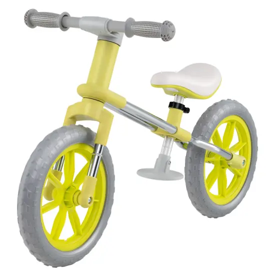 Metal 12 Inch Balance Bike with Adjustable Seat and Rotatable Handlebar Green {1}