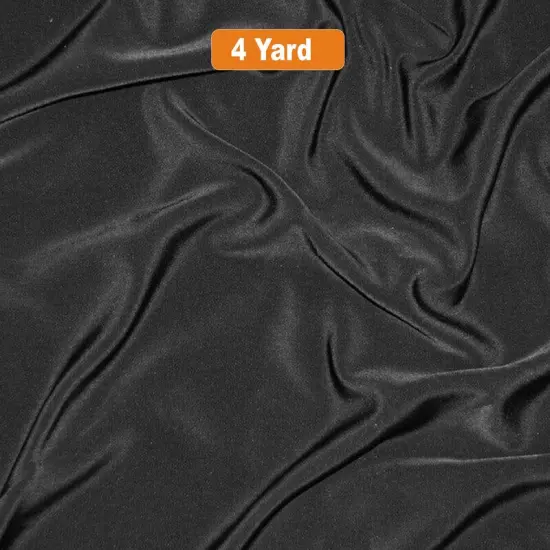 Peachskin Polyester Fabric Soft Suedes for Apparel and Garments Black {1}