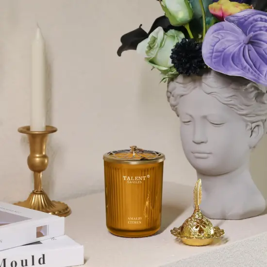 Jar Candles for Home Scented | Aromatherapy Candles Gifts for Women & Men | Natural Soy Candle | 8.4oz Traditional Style | Amalfi Citrus {3}