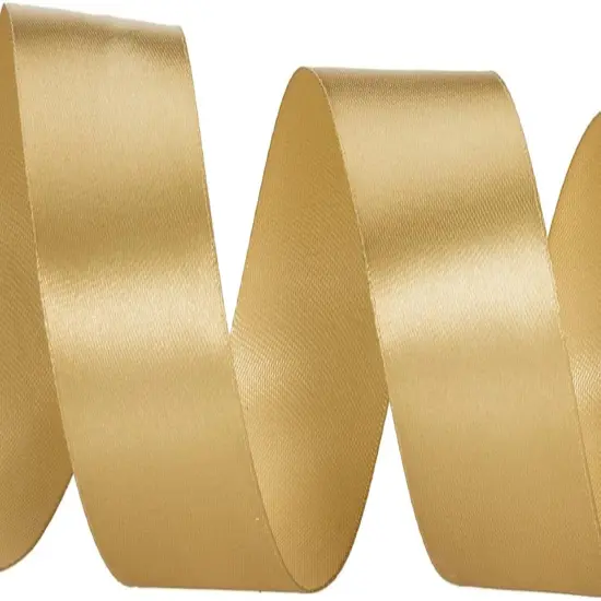 1 1/2 Inch Champaign Gold Solid Satin Ribbon, 50 Yards Craft Fabric Ribbon for Gift Wrapping Floral Bouquets Wedding Party Decoration {2}