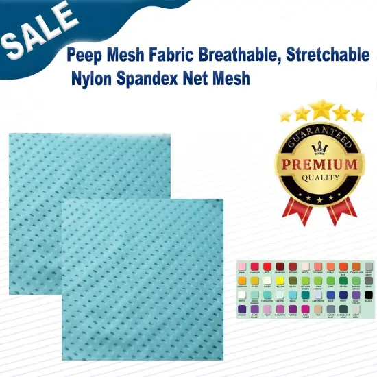 Peep Mesh Fabric Breathable, Stretchable Nylon Spandex Net Mesh White&nbsp; {2}