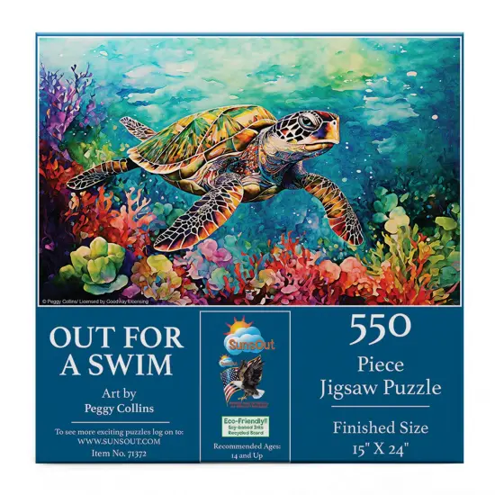 Sunsout Out for a Swim 550 pc Jigsaw Puzzle 71372 {4}