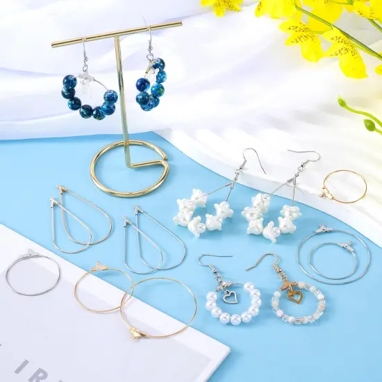 700pcs Hypoallergenic Earring Making Kit, Gold/Silver Plated Earring Hooks, Earring Beading Hoop, Clear Rubber Earring Backs, Jump Rings for DIY Jewelry Making, Earring Making Supplies {2}