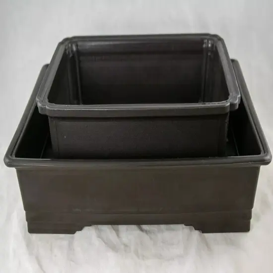2 Mix Japanese Plastic Bonsai Training Pot, Cactus & Succulent Planter 10"/13" {5}