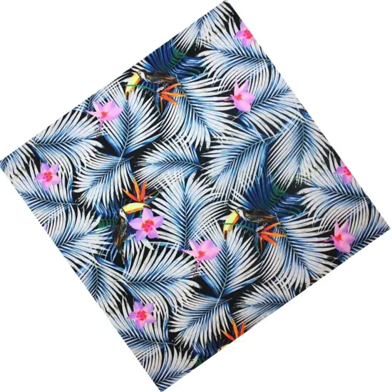 Toucans on Palms Printed Spandex Fabric {4}