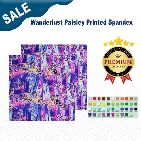Wanderlust Paisley Printed Spandex {1}