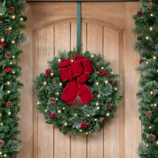 Haute Decor Adjustable Length Wreath Hanger - 20 Lb. Capacity Green {2}