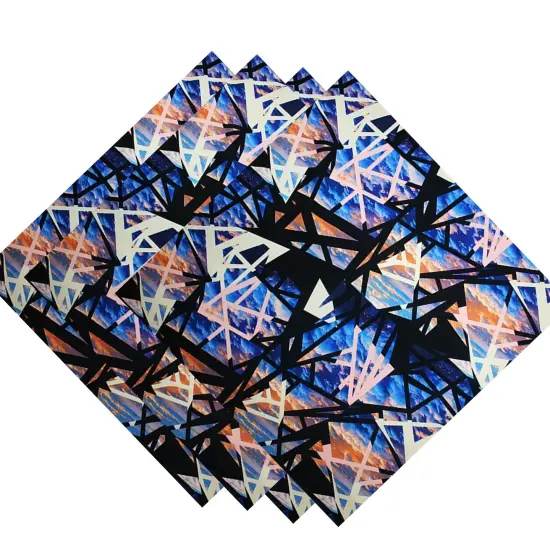Geometrical Skies Printed Spandex Fabric {5}