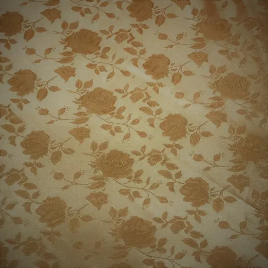 1 Yard Gold jacquard satin reversible fabric for tablecloth overlays curtains 58/60" inches wide {1}