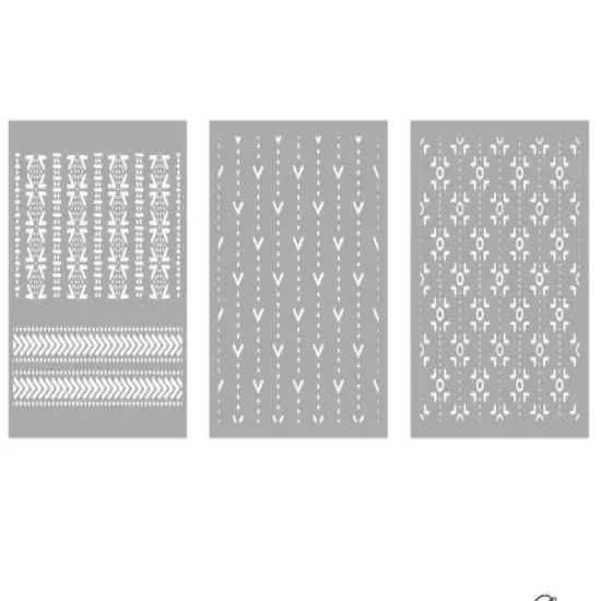 Stencil Pack of 3 -Early Americana Trim Design {1}