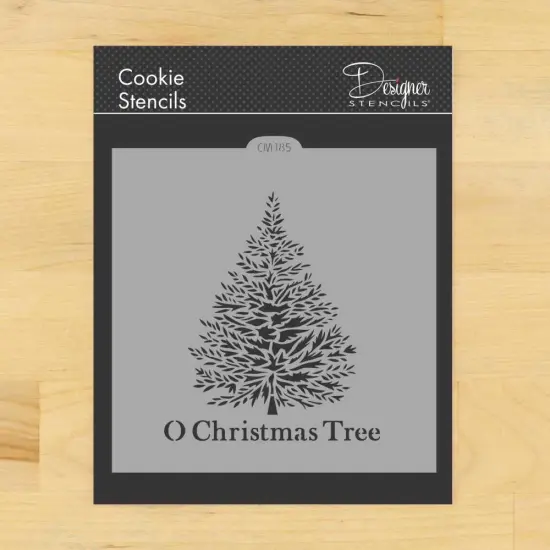 O Christmas Tree Cookie & Craft Stencil | CM185 by Designer Stencils | Baking Stencils for Royal Icing, Airbrush, Dusting Powder | {1}