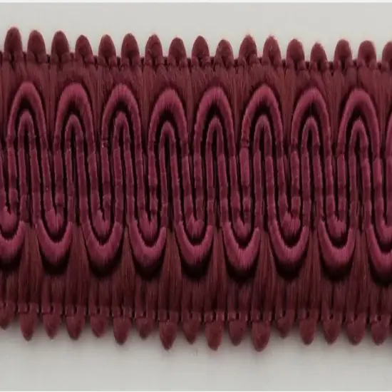 1/2" Scroll Braid Gimp w/ Backing - 12 Continuous Yards - Many Color Options! Wine {1}