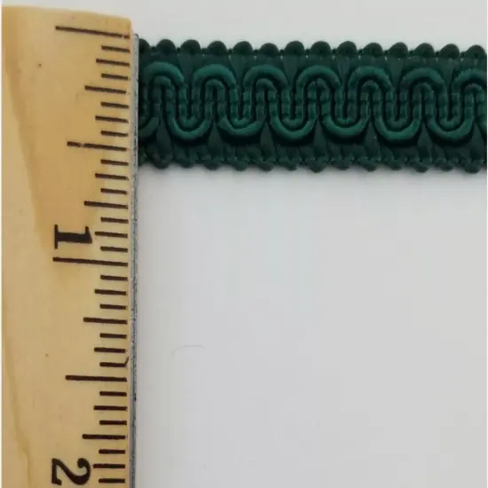 1/2" Scroll Braid Gimp w/ Backing - 12 Continuous Yards - Many Color Options! Dark green {2}