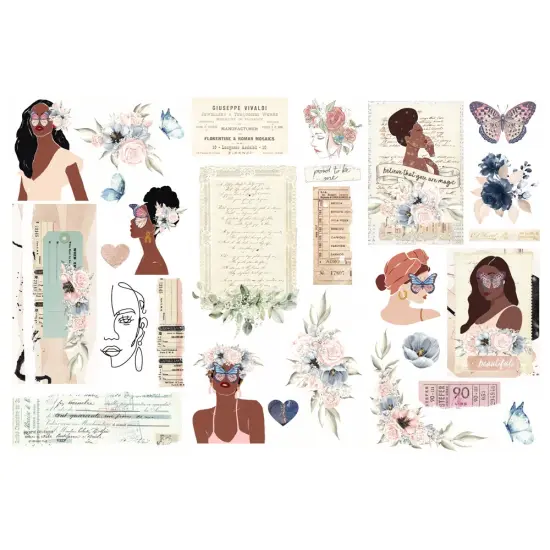 Indigo Collection Rub-Ons - 3 sheets {1}