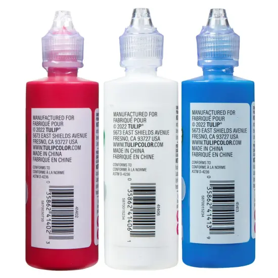 Tulip Puff Paint Shiny USA, Multi-Surface Craft Paint, 4 fl. oz. 3 Pack {3}