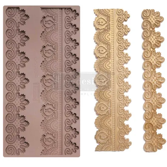 D&eacute;cor Mould CECE - Border Lace II - 1 pc, 5"x10"x8mm Copyright #VA2326868 {1}