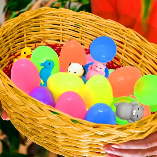 28Pcs Easter Eggs Prefilled with Mochi Squishy Toys, Mini Kawaii Animals Squishies Stress Relief for Kids Easter Egg Hunt Easter Basket Stuffers School Classroom Gifts {4}