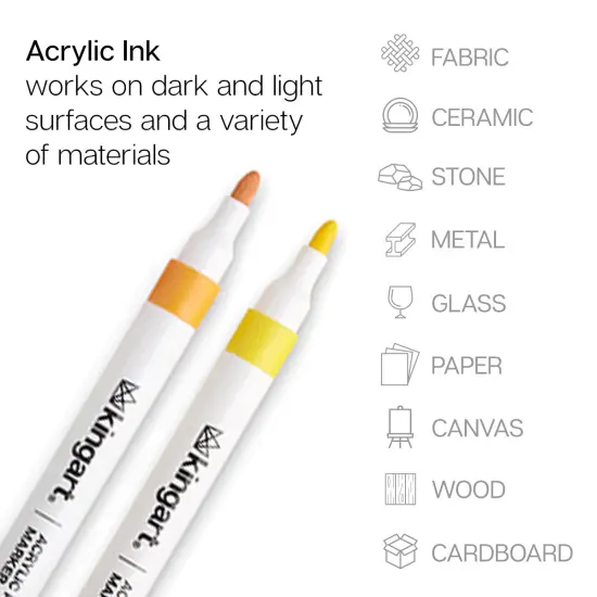KINGART&reg; Acrylic Paint Markers 24 Colors {5}