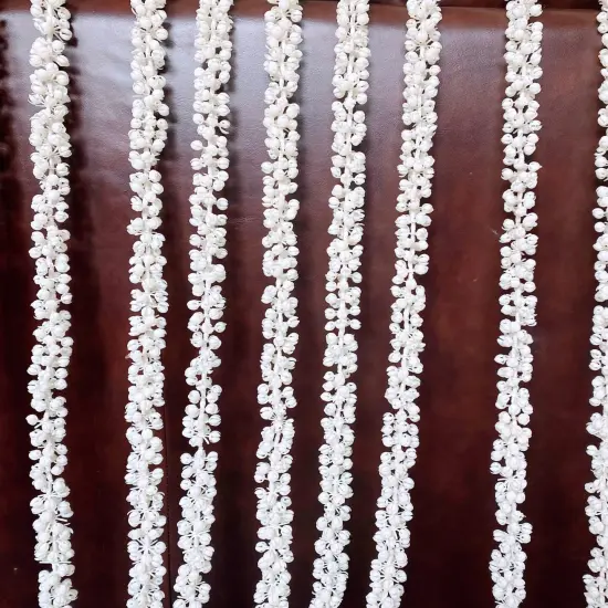 Artificial Jasmine Buds Garland 4 Strings for Festivals Pooja Indian Muslim Wedding Housewarming Diwali Decorations Eid Decoration Mehndi Party Day of the Dead Door Hanging Decor {5}