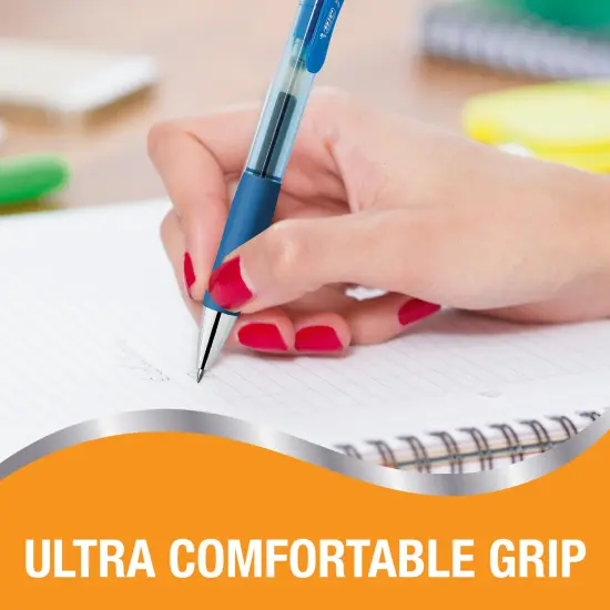 BIC Gelocity Pro Blue Gel Pens, Medium Point (0.7 mm), Smooth Smear-Resistant Blue Ink, Ultra Comfortable Grip, 12-Count Pack {1}