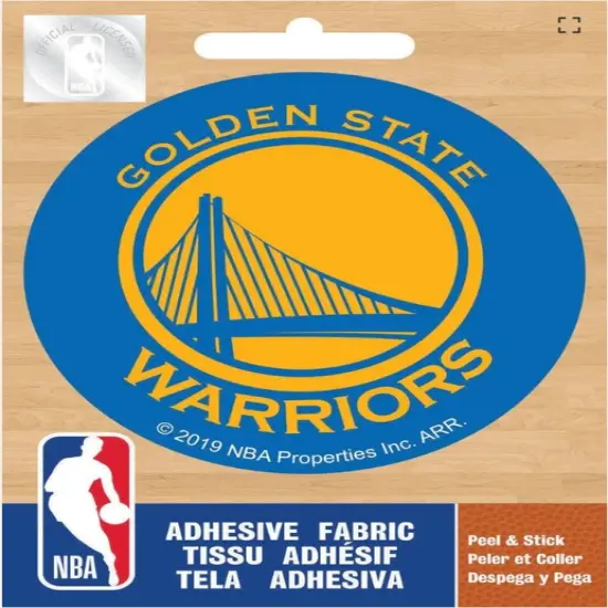 Licensed NBA Golden State Warriors Logo On Solid Adhesive Fabric Badge {1}