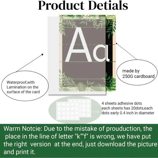 37 Pcs Boho Bulletin Board Letters ABC Alphabet 0-10 Number Cards (Greenery) {2}