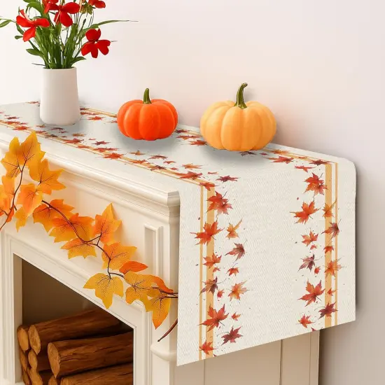 Fall Table Runner Fall Leaf Table Runners Seasonal-13x72 Inch {4}