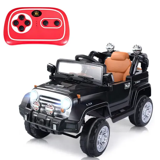 Costway 12V MP3 Kids Ride On TruckCar RC Remote Control w/ LED Lights Music {7}