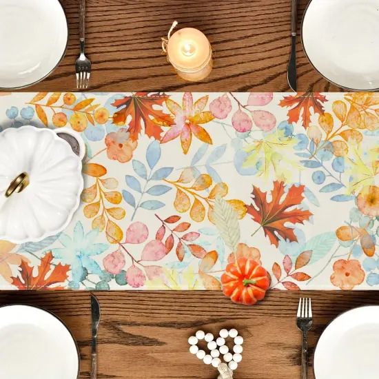 Fall Maple Leaf Table Runner 13x72 Inch Long {3}