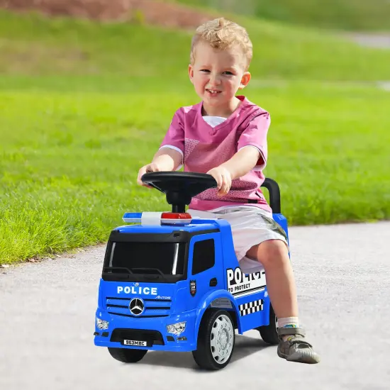 Costway Kids Ride On Push Police Car Licensed Mercedes Benz Push and Ride Racer {2}