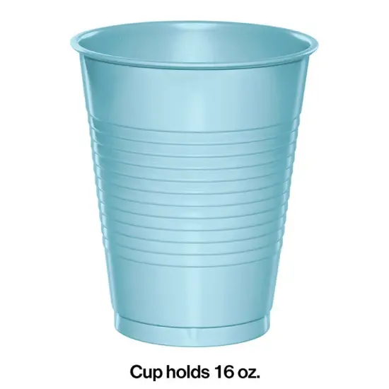 240 pc Bulk Pastel Blue 16 oz Plastic Cups {2}