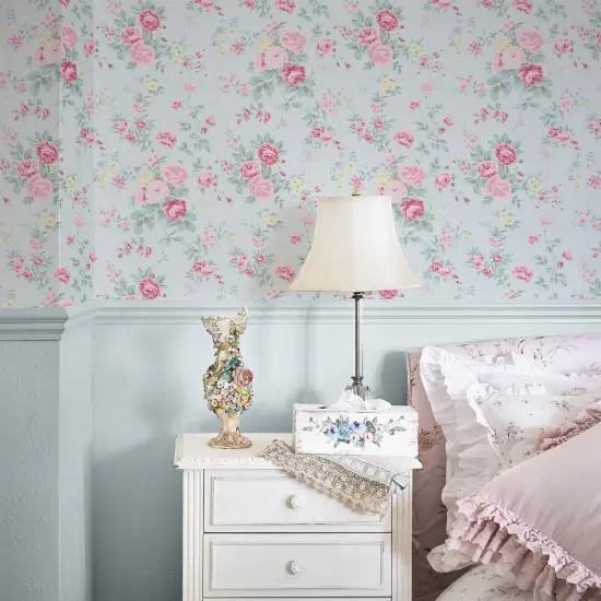 Rachel Ashwell Wild Flower Blue Wallpaper {1}